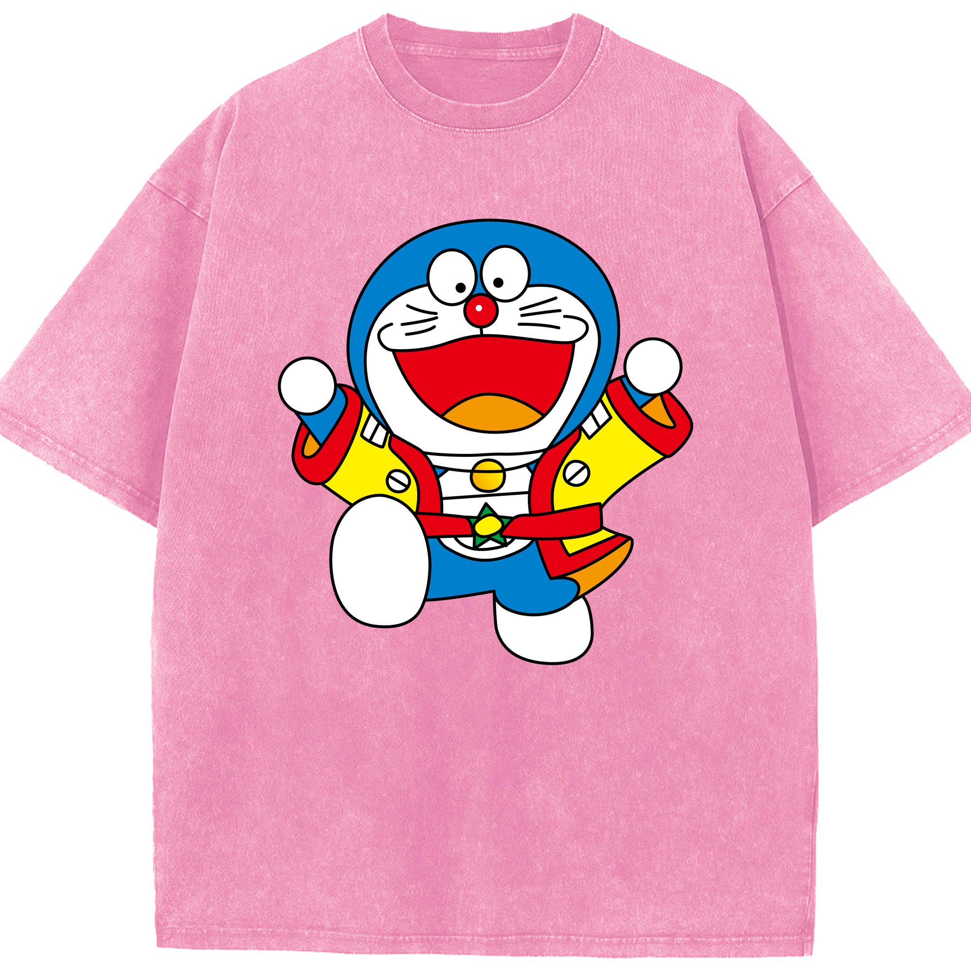 （画像用） ドラえもん Doraemon 綿100% ヴィンテージ風 半袖Tシャツ（フロントプリント）